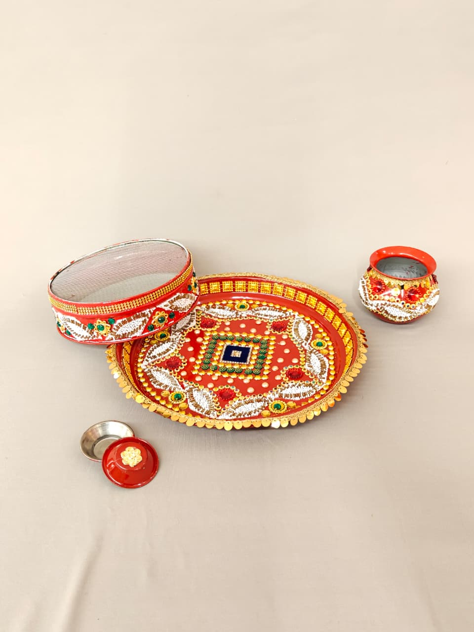 Maheshwari Fancy Store - Karvachauth Pooja Thali Set